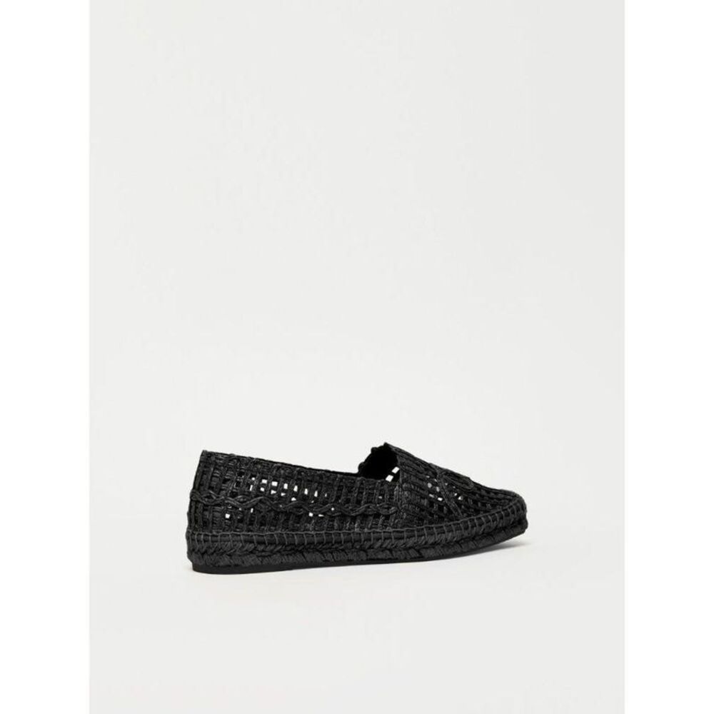 WEEKEND MAX MARA Woven Espadrille Moccasins Women BLACK